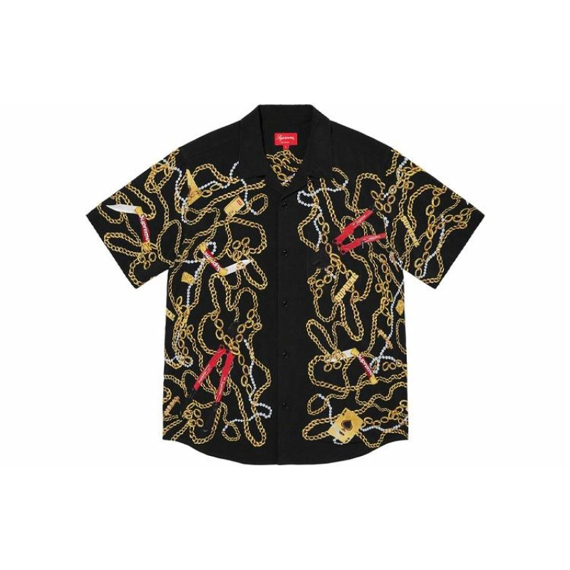 Supreme FW20 Week 9 Chains Rayon SS Shirt