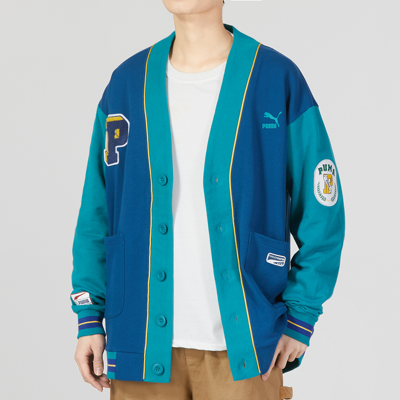 PUMA Team Badge V-neck Jacket Tr Logo