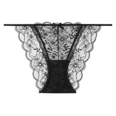 Victoria's Secret PINK Floral lace overlay with fine ribbon bikiniBK 1