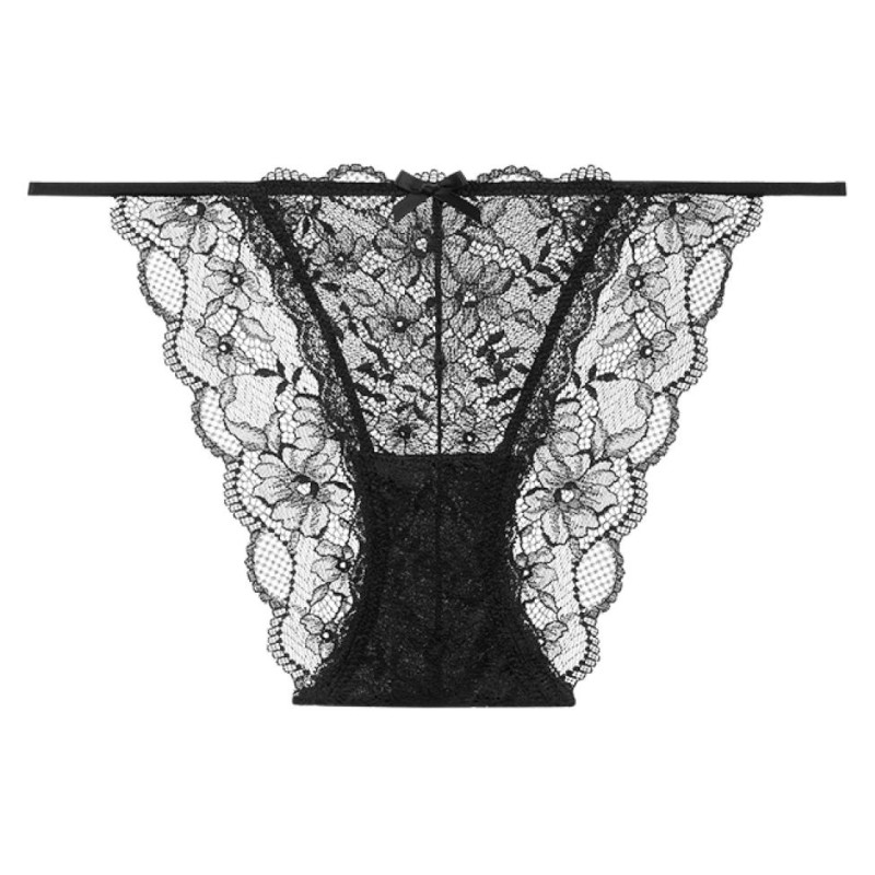 Victoria's Secret PINK Floral lace overlay with fine ribbon bikiniBK 1