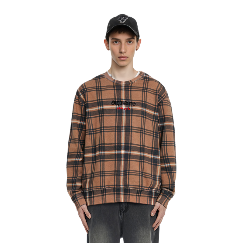 Supreme SS21 Week 10 Plaid Crewneck