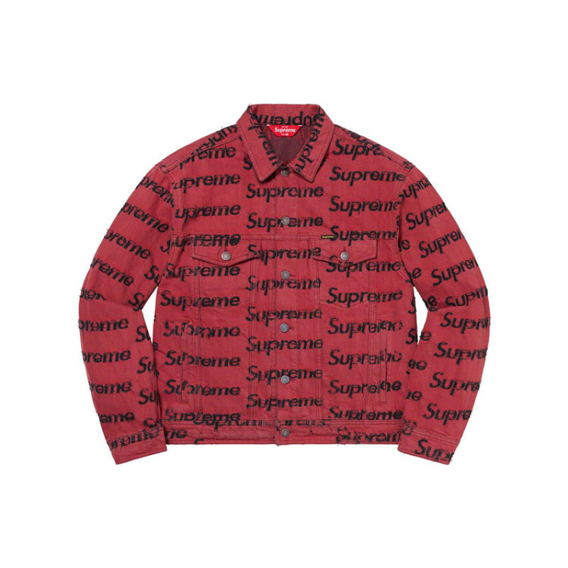 Supreme Week 10 Frayed Logos Denim Trucker Jacket Logo