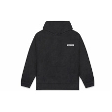 Fear of God Essentials FW20 Polar Fleece Hoodie Dark Slate Black Logo