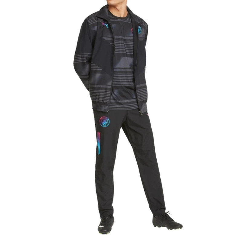 PUMA Mcfc Prematch Jacket Logo