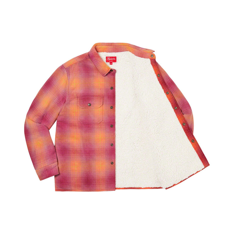 Supreme FW22 Week 13 Shearling Lined Flannel Shirt