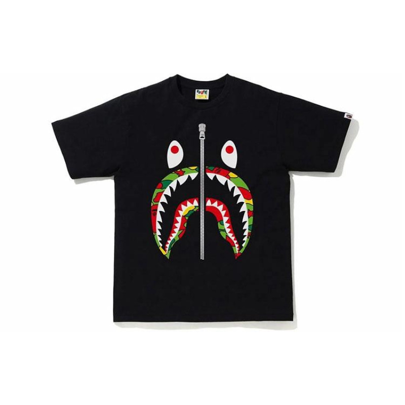 A BATHING APE Sta Camo Shark Tee T