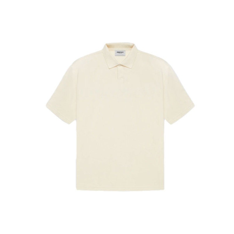 Fear of God Essentials SS21 Short Sleeve Polo ButtercreamCream LogoPolo