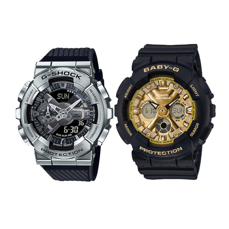 CASIO G-SHOCK BABY-G GM-110-1A+BA-130-1A3ER