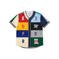 Supreme FW21 Week 12 x Mitchell Ness Patchwork Baseball Jersey V