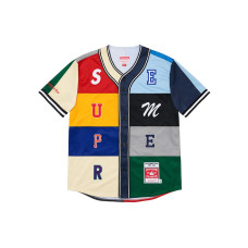 Supreme FW21 Week 12 x Mitchell Ness Patchwork Baseball Jersey V