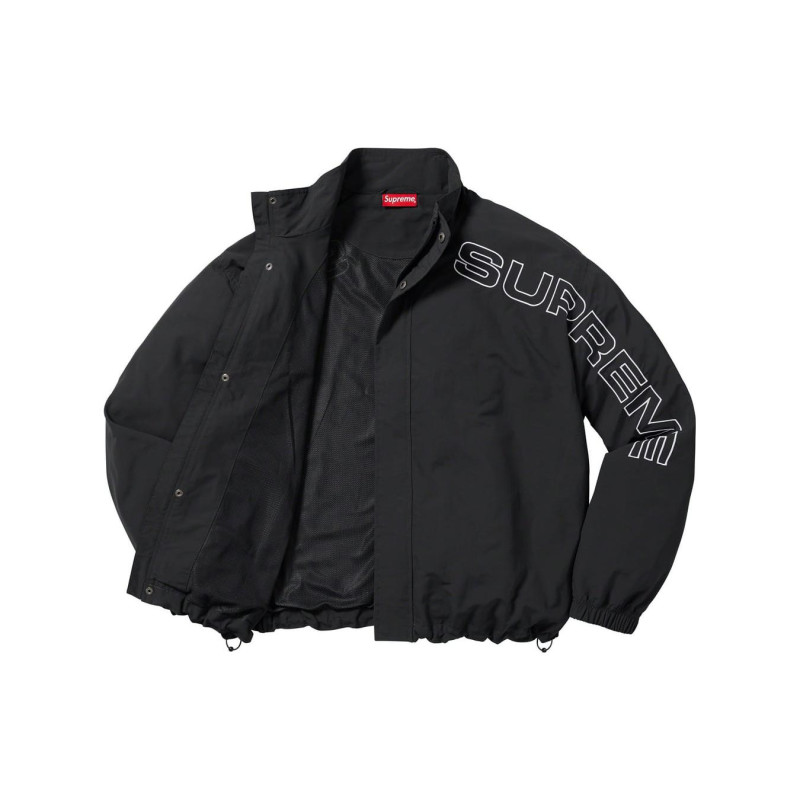 Supreme FW23 WEEK1 SPELLOUT EMBROIDERED TRACK JACKET Logo