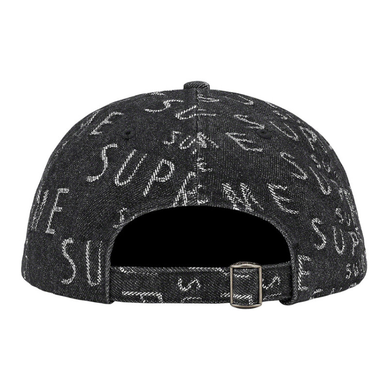 Supreme Week 17 Warp Jacquard Logos Denim 6-Panel