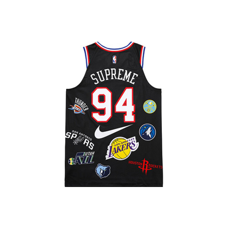 Supreme x Nike NBA Teams Authentic Jersey Black NBA