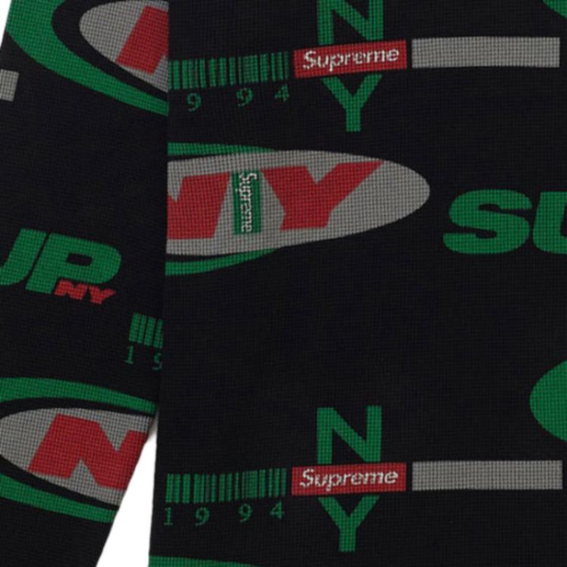 Supreme FW18 NY Waffle Thermal Black