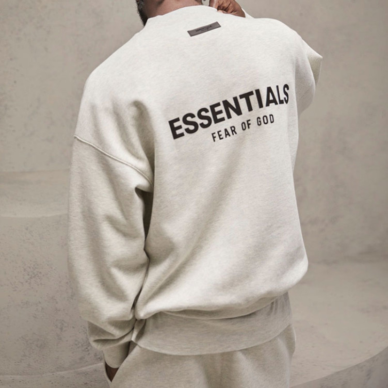 Fear of God Essentials SS22 Crewneck Light Oatmeal Logo