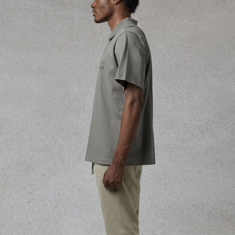 Fear of God Essentials FW20 Polo Shirt Cement LogoPolo