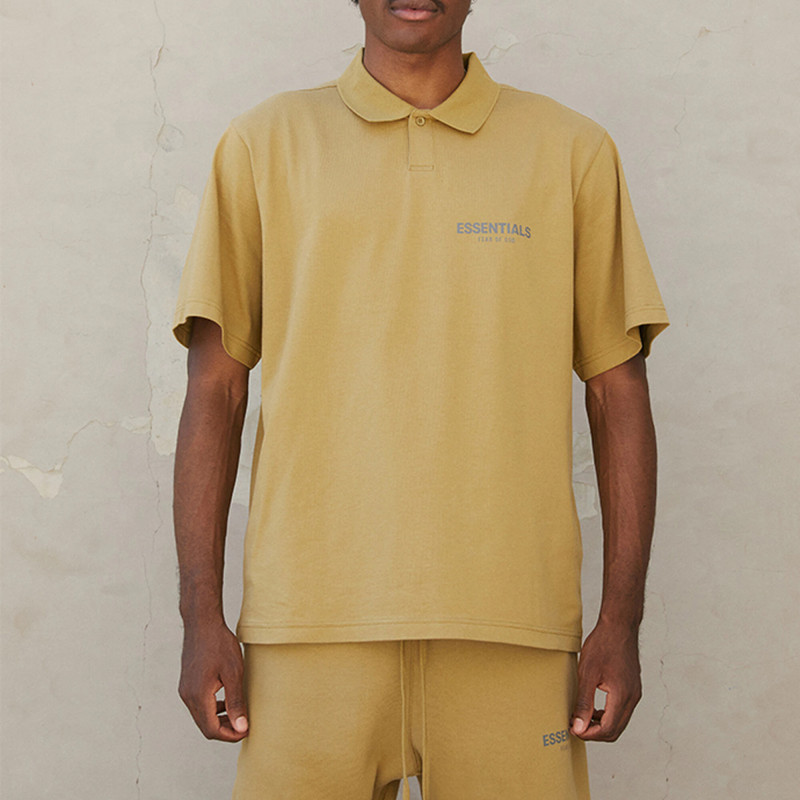 Fear of God Essentials FW21 Ss Polo Amber LogoPolo