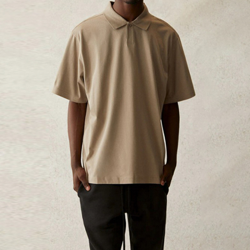 Fear of God Essentials SS21 Short Sleeve Polo Moss LogoPolo