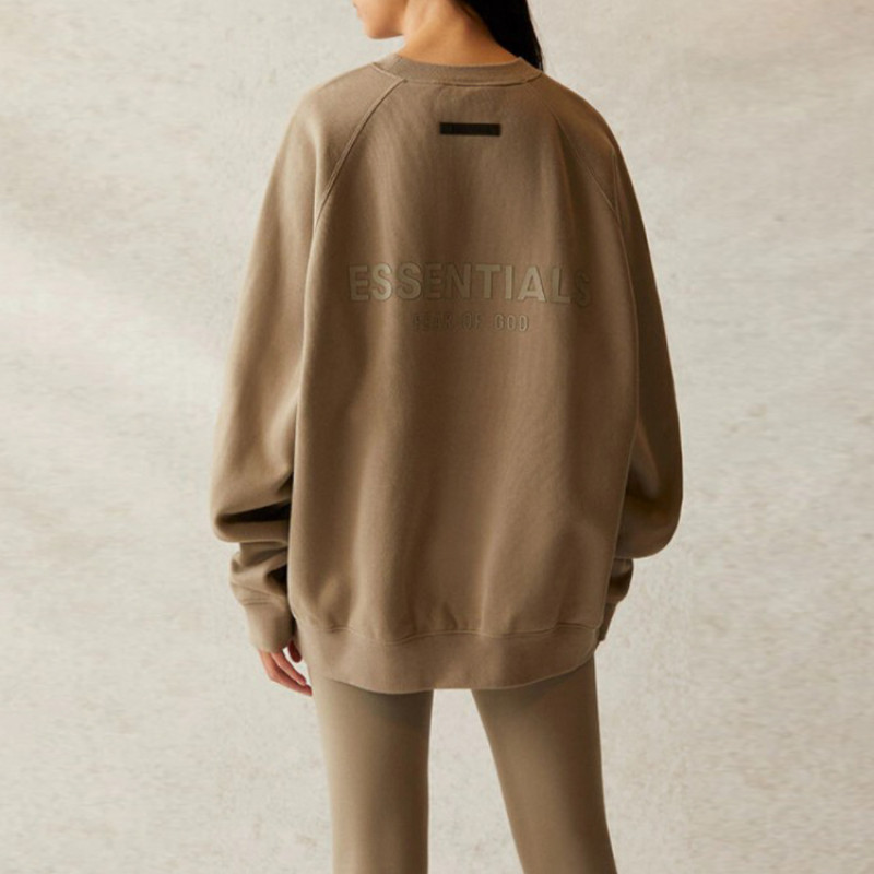 Fear of God Essentials SS21 Pull-Over Crewneck Moss Logo