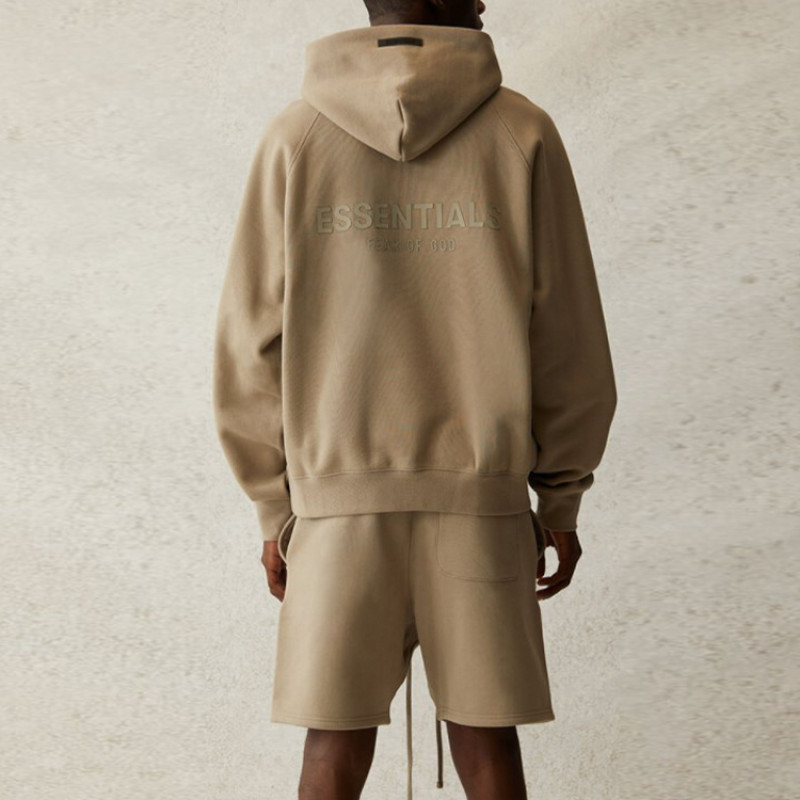 Fear of God Essentials SS21 Pull-Over Hoodie Moss Logo