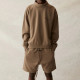 Fear of God Essentials SS21 Pull-Over Mockneck Taupe Logo