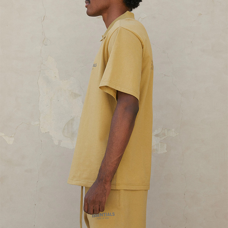 Fear of God Essentials FW21 Ss Polo Amber LogoPolo