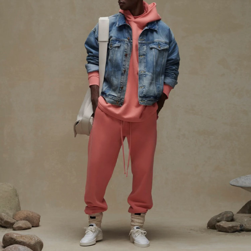 Fear of God Essentials FW22 Coral Relaxed Hoodie Logo
