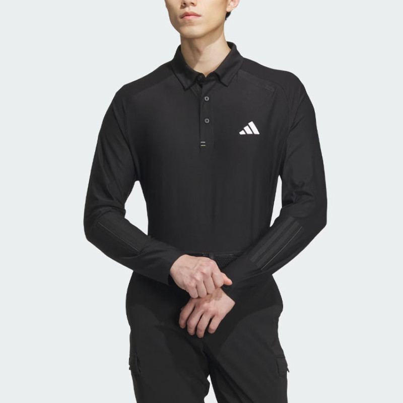 adidas Long Sleeve Stretch Polo Shirt LogoPolo