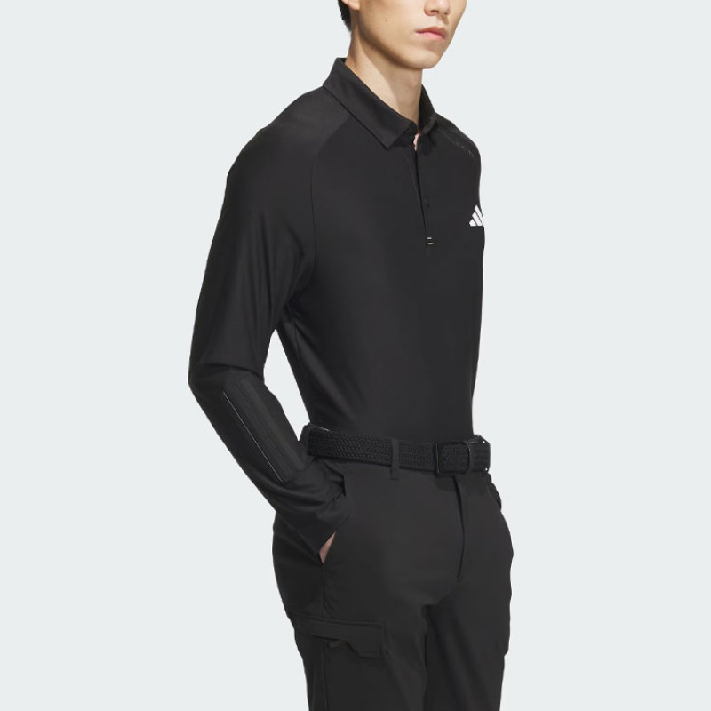 adidas Long Sleeve Stretch Polo Shirt LogoPolo