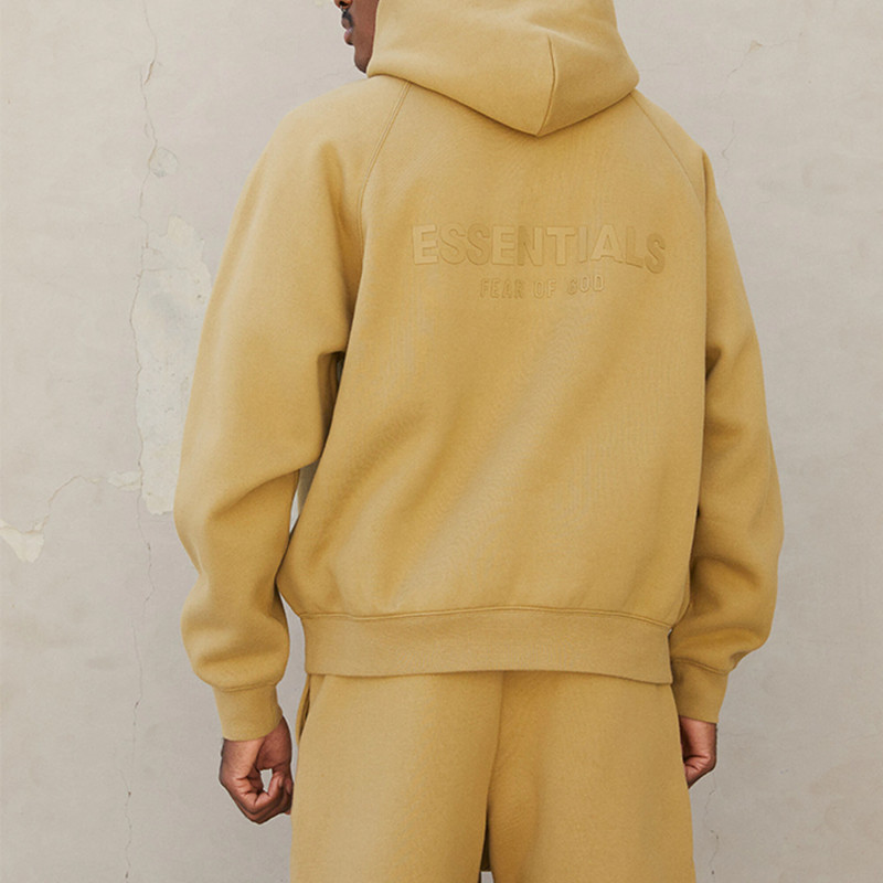 Fear of God Essentials FW21 Pullover Hoodie Amber Logo