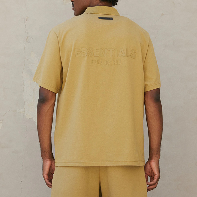 Fear of God Essentials FW21 Ss Polo Amber LogoPolo