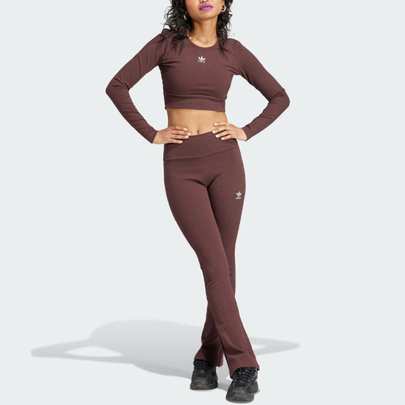 adidas originals Essentials Rib Long Sleeve Tee LogoT