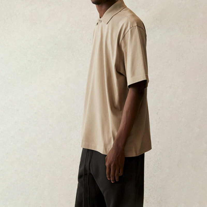 Fear of God Essentials SS21 Short Sleeve Polo Moss LogoPolo