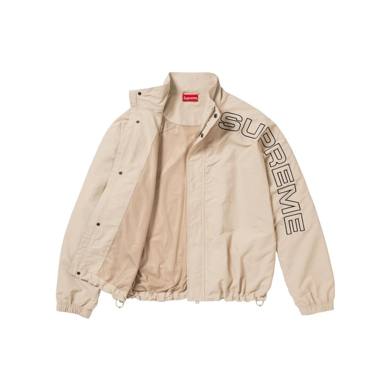 Supreme FW23 WEEK1 SPELLOUT EMBROIDERED TRACK JACKET Logo