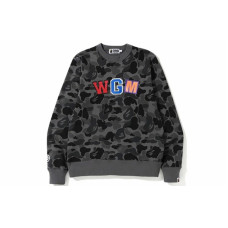 A BATHING APE Camo Shark Crewneck