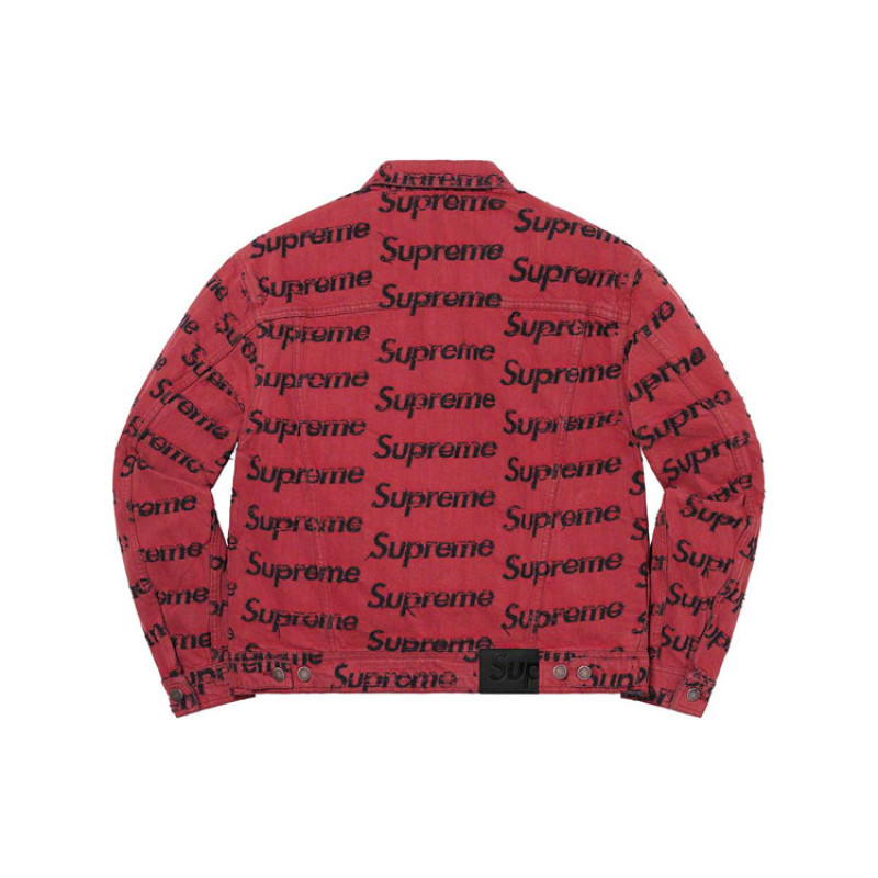 Supreme Week 10 Frayed Logos Denim Trucker Jacket Logo