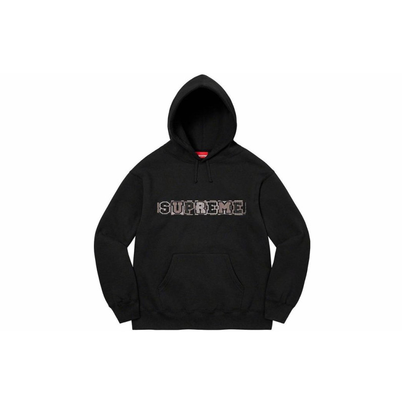 Supreme SS23 Week9 BEADED HOODED SWEATSHIRT Logo