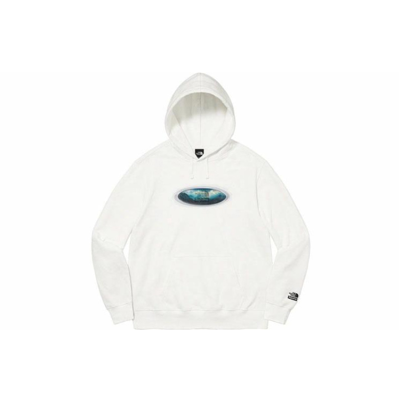 Supreme Week 9 x THE NORTH FACE FW21 TNF Lenticular Mountains Hooded Sweatshirt Logo