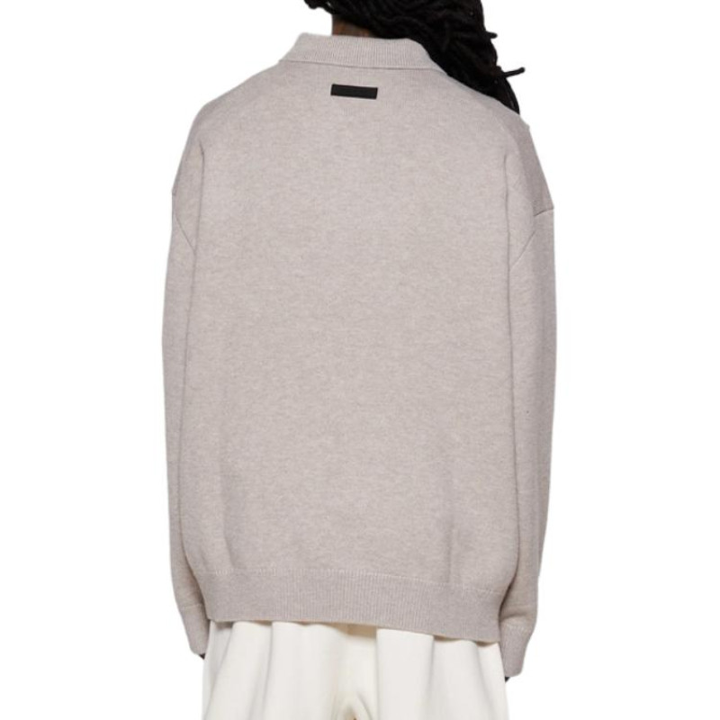 Fear of God Essentials FW23 Knit Polo Polo Core Heather
