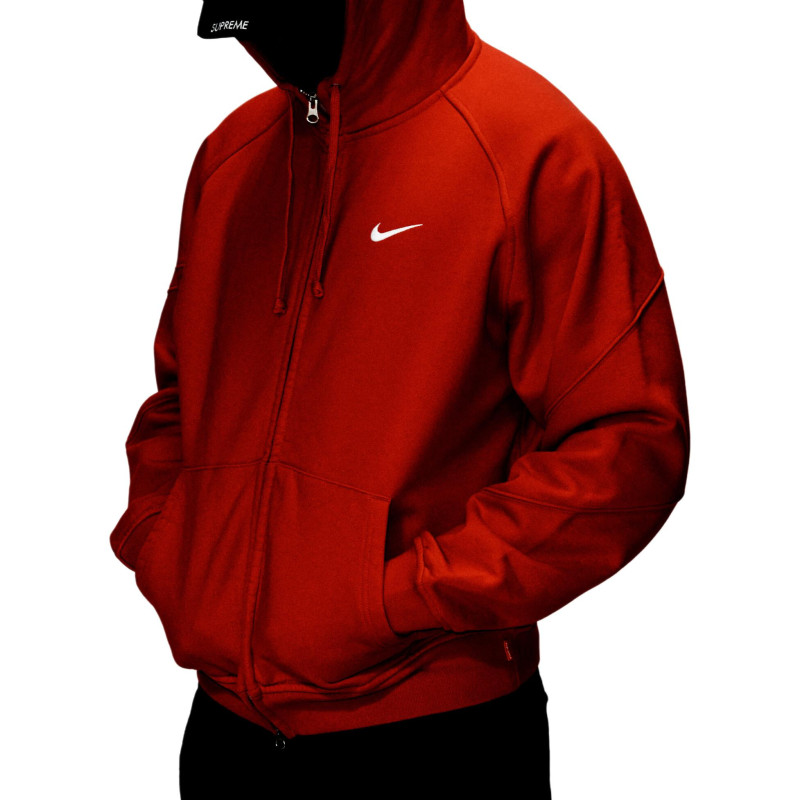 Supreme x Nike SS25 WEEK4 Zip Up Hooded Sweatshirt logo