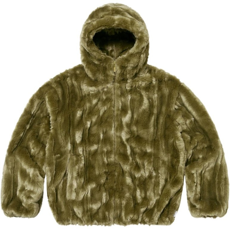 Supreme FW24 WEEK5 Faux Fur Hooded Jacket