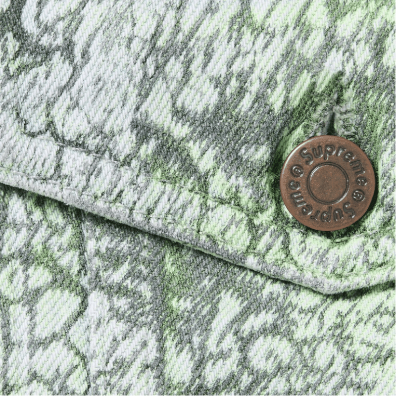 Supreme FW23 WEEK1 CRACKLE DENIM TRUCKER JACKET