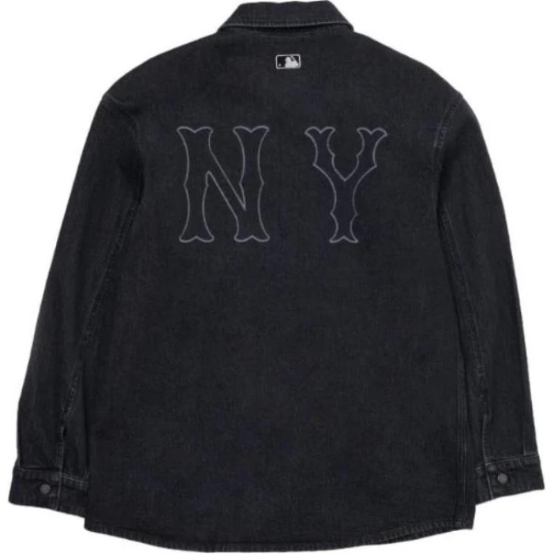 MLB Denim Coopers Mega Logo New York Yankees Denim Shirts Logo