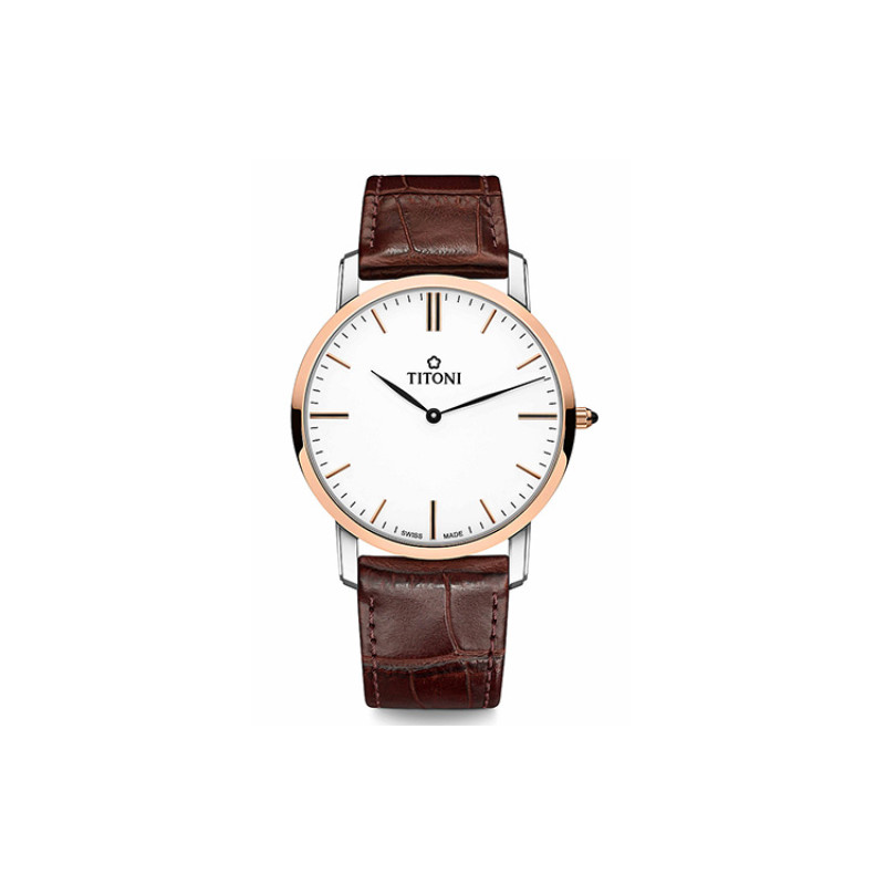 TITONI 38mm TQ-52918-SRG-ST-583