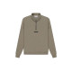 Fear of God Essentials SS21 Mockneck Half Zip Taupe Logo
