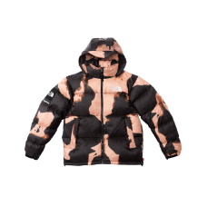 Supreme x THE NORTH FACE FW21 TNF Bleached Denim Print Nuptse Jacket