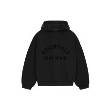 Fear of God Essentials SS24 drop2 Nylon Fleece Hoodie JET BLACK