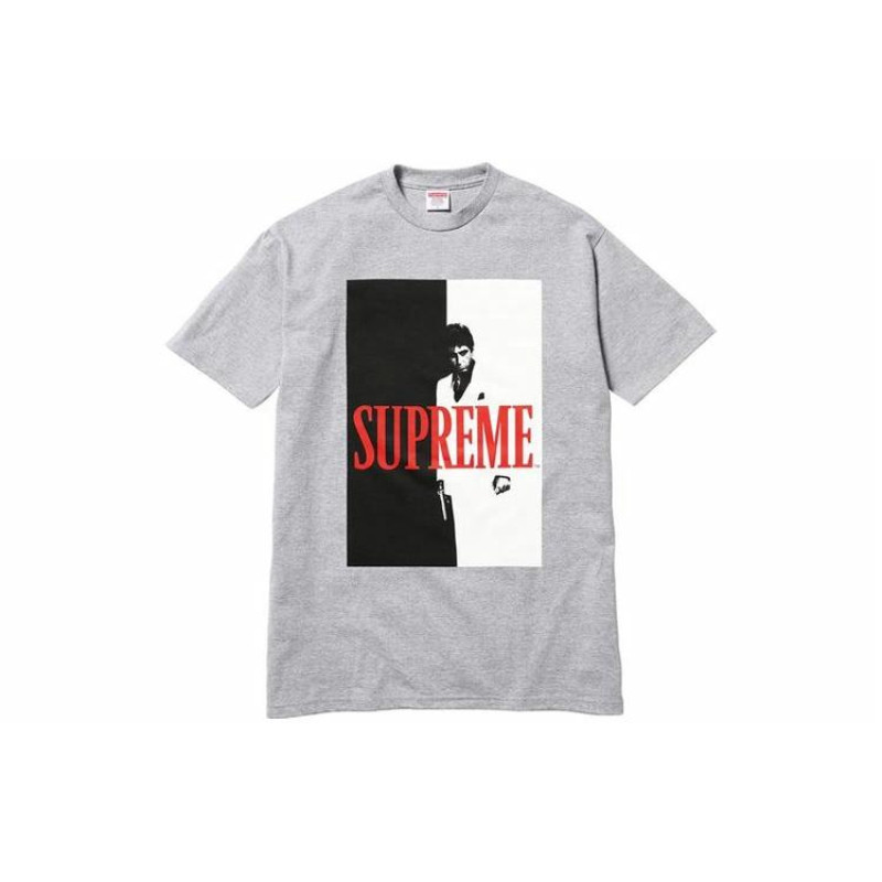 Supreme FW17 x Scarface Split Tee Heather Grey T