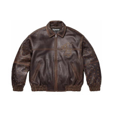 Supreme SS24 WEEK8 GEM STUDDED LEATHER JACKET