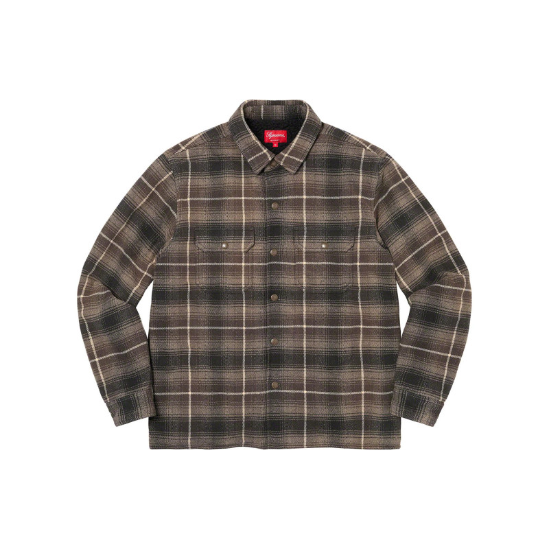 Supreme FW22 Week 13 Shearling Lined Flannel Shirt